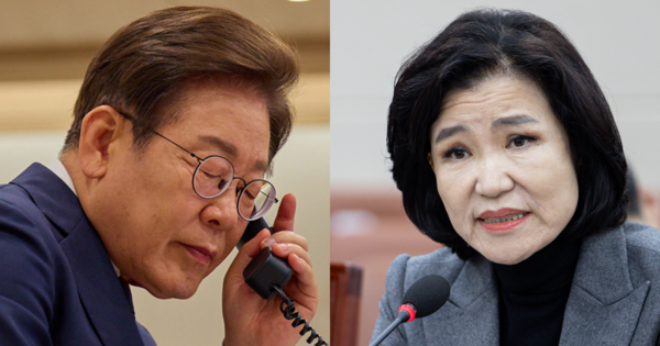 이재명 대통령, 이진숙 방통위원장. ⓒ뉴스1