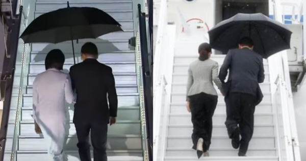 이재명 대통령 부부와 윤석열 전 대통령 부부. ⓒ유튜브 채널 '연합뉴스 TV'/ 온라인 커뮤니티&nbsp;