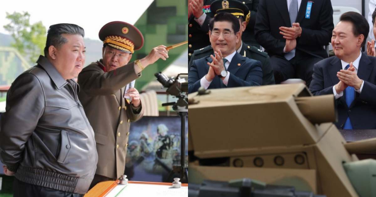 김정은과 김용현과 윤석열.&nbsp;ⓒ조선중앙통신 / 대통령실사진기자단