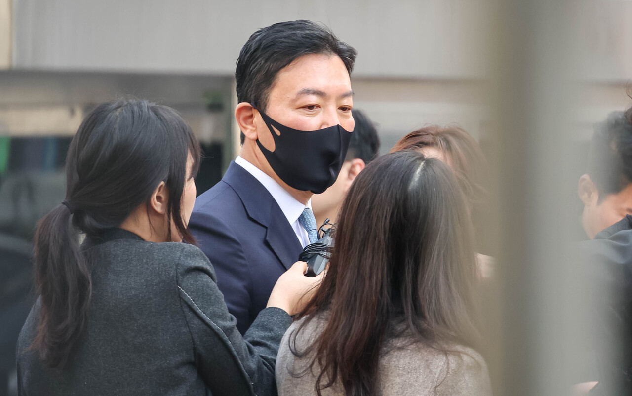 구속 전 피의자 심문에 출석한 김 전 차장. ⓒ뉴스1