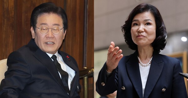 이재명 대통령(좌), 이진숙 방통위원장(우). ⓒ뉴스1