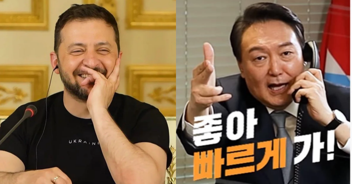 젤렌스키와 윤석열. ⓒreddit / 유튜브 채널 ‘국민의힘TV’