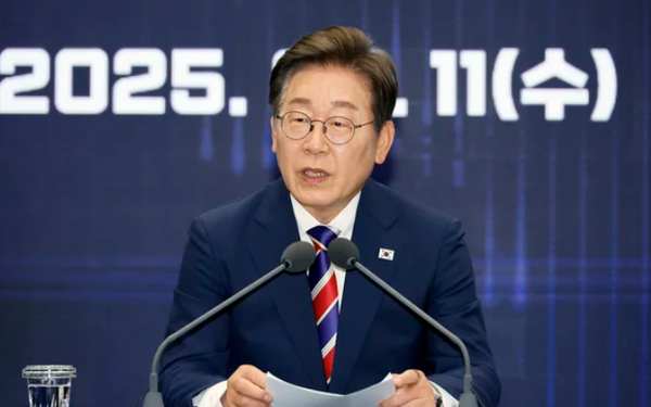 불공정거래 위원회에서 발언 중인 이재명 대통령. ⓒ대통령실 기자단