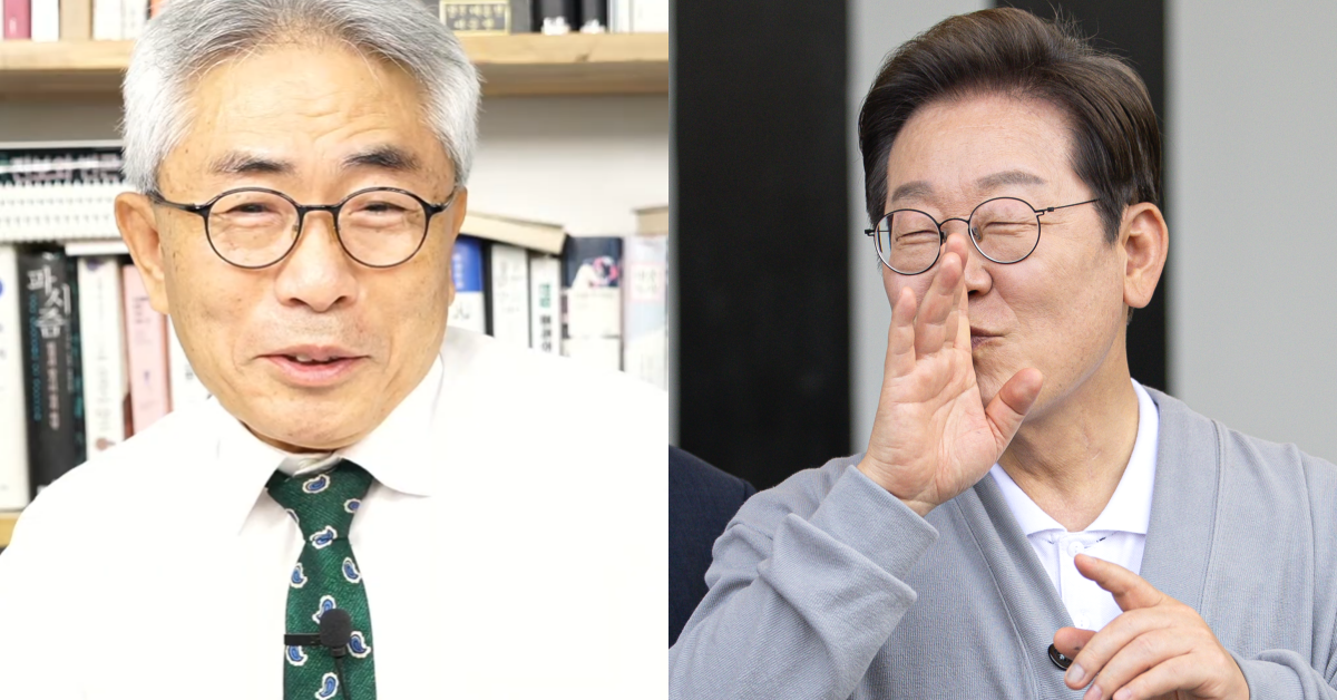 정규재 전 주필과 이재명 대통령. ⓒ유튜브 채널 ‘정규재tv 시즌3’ / 뉴스1