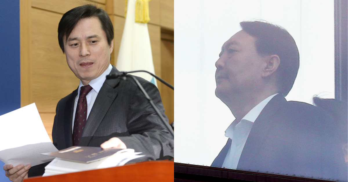 조은석과 윤석열. ⓒ뉴스1