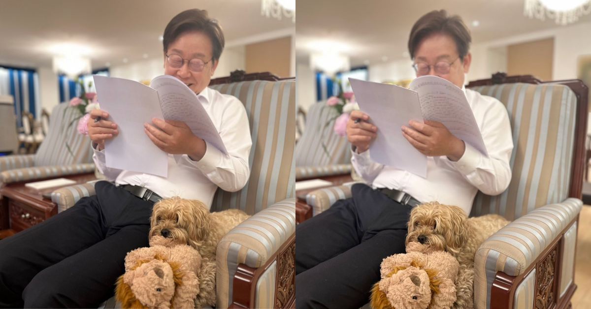 이재명 대통령과 반려견 바비. ⓒ이재명 대통령 인스타그램