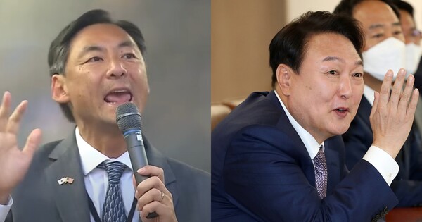 모스탄 전 미국 국무부 국제형사사법대사(좌), 윤석열 전 대통령(우). ⓒ유튜브 채널 'KBS', 뉴스1