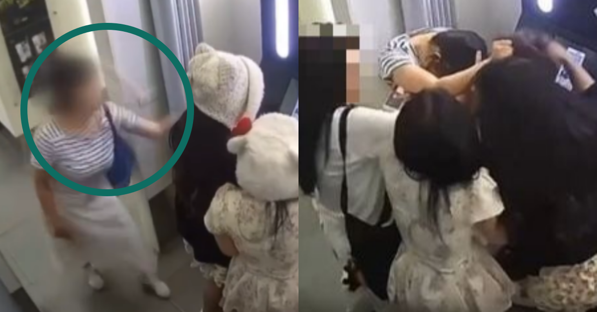 CCTV에 포착된 폭행 사건 당시 모습. ⓒJTBC ‘사건반장’ / 온라인 커뮤니티