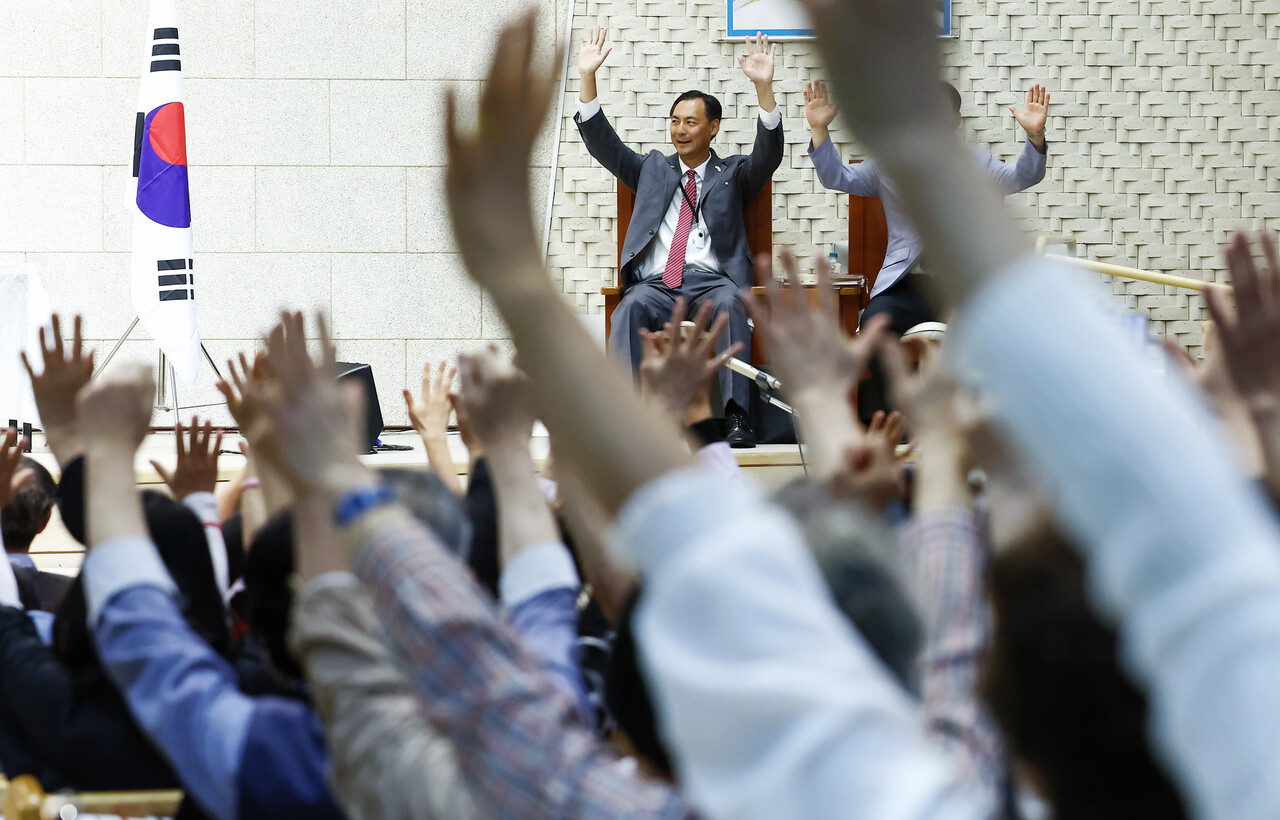 은평제일교회에서 열린 모스 탄 간증 집회. ⓒ뉴스1