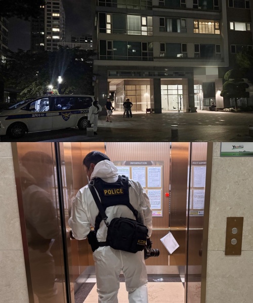 총기 사고 발생한 인천 아파트. ⓒ뉴스1