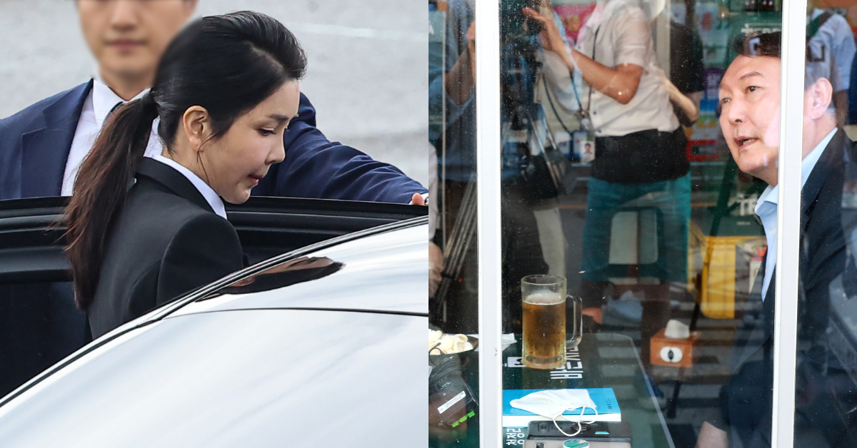 김건희와 윤석열. ⓒ뉴스1