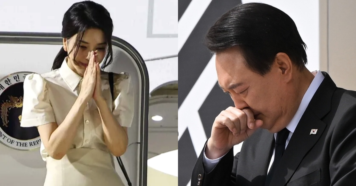 김건희와 윤석열. ⓒ한겨레 / 뉴스1