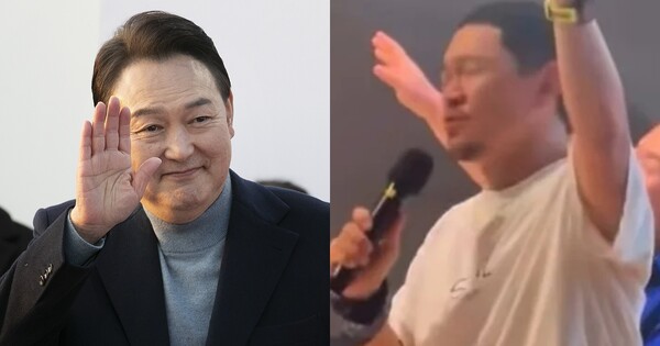 양동근이 계엄옹호 목사가 주최한 행사 참여해 펼친 두 눈 아찔해지는 퍼포먼스: 나도 모르게 애국심이 샘솟는다