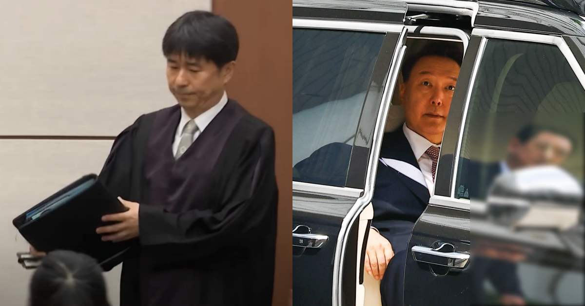 지귀연과 윤석열. ⓒ유튜브 채널 ‘MBCNEWS’ / 뉴스1