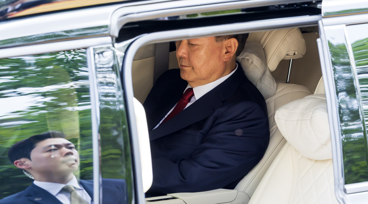 영장실질심사 출석 당시 윤석열. ⓒ뉴스1