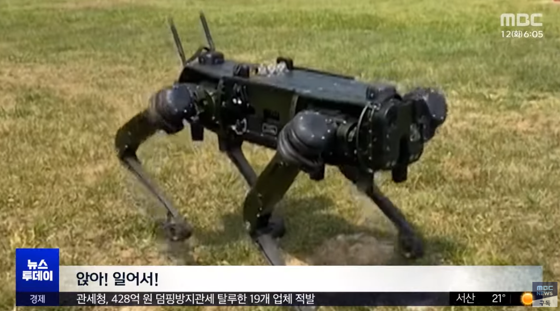 윤석열 대통령실과 로봇개 임차 계약을 맺었던 서 씨. ⓒ유튜브 채널 ‘MBCNEWS’