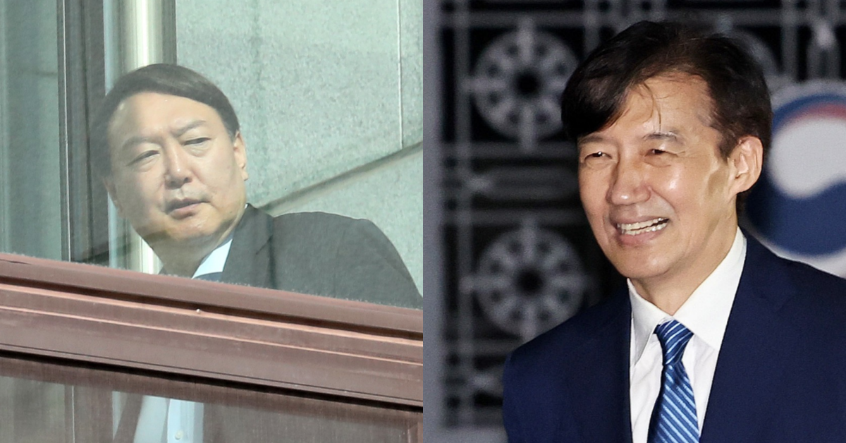 윤석열과 조국. ⓒ뉴스1