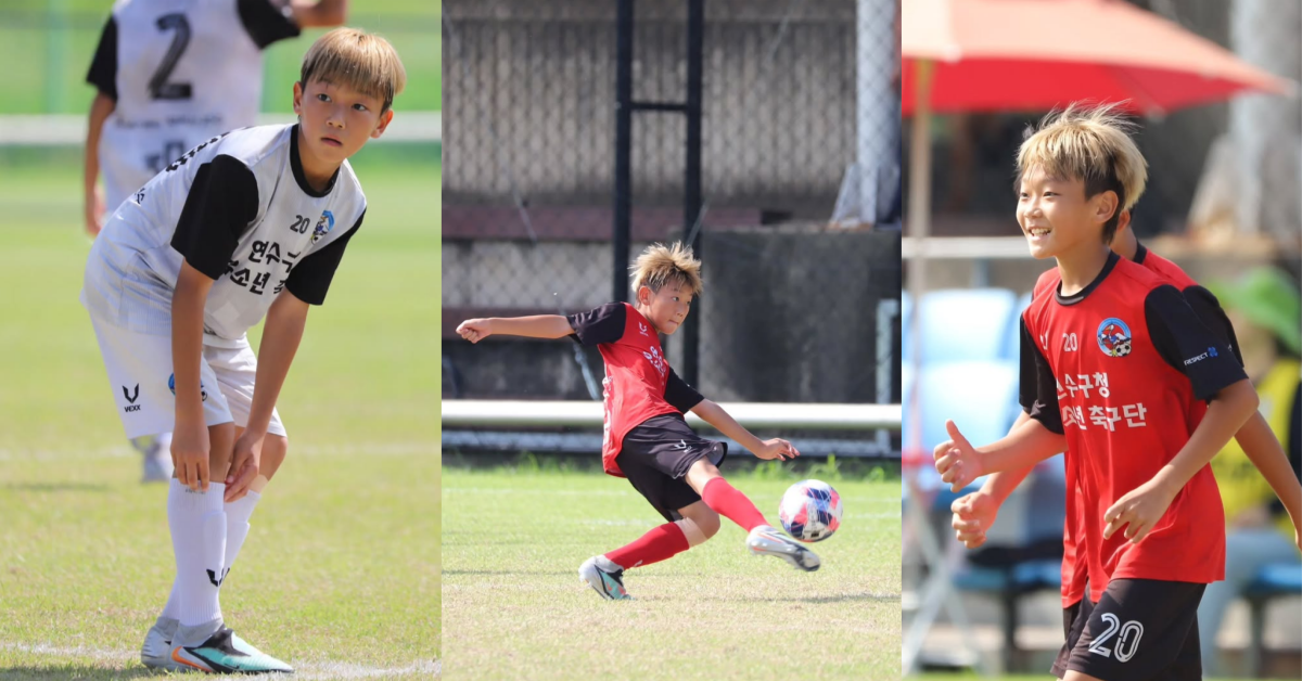 축구에 집중하고 있는 ‘대박이’ 이시안. ⓒ이수진 인스타그램