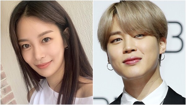 배우 송다은(왼), BTS 지민(오).&nbsp;ⓒ송다은 인스타그램, 뉴스1&nbsp;