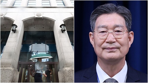 통일교 서울 본부의 모습(왼), 민정수석 임명 나흘 만에 물러난 오광수 변호사(오).&nbsp;ⓒ뉴스1&nbsp;