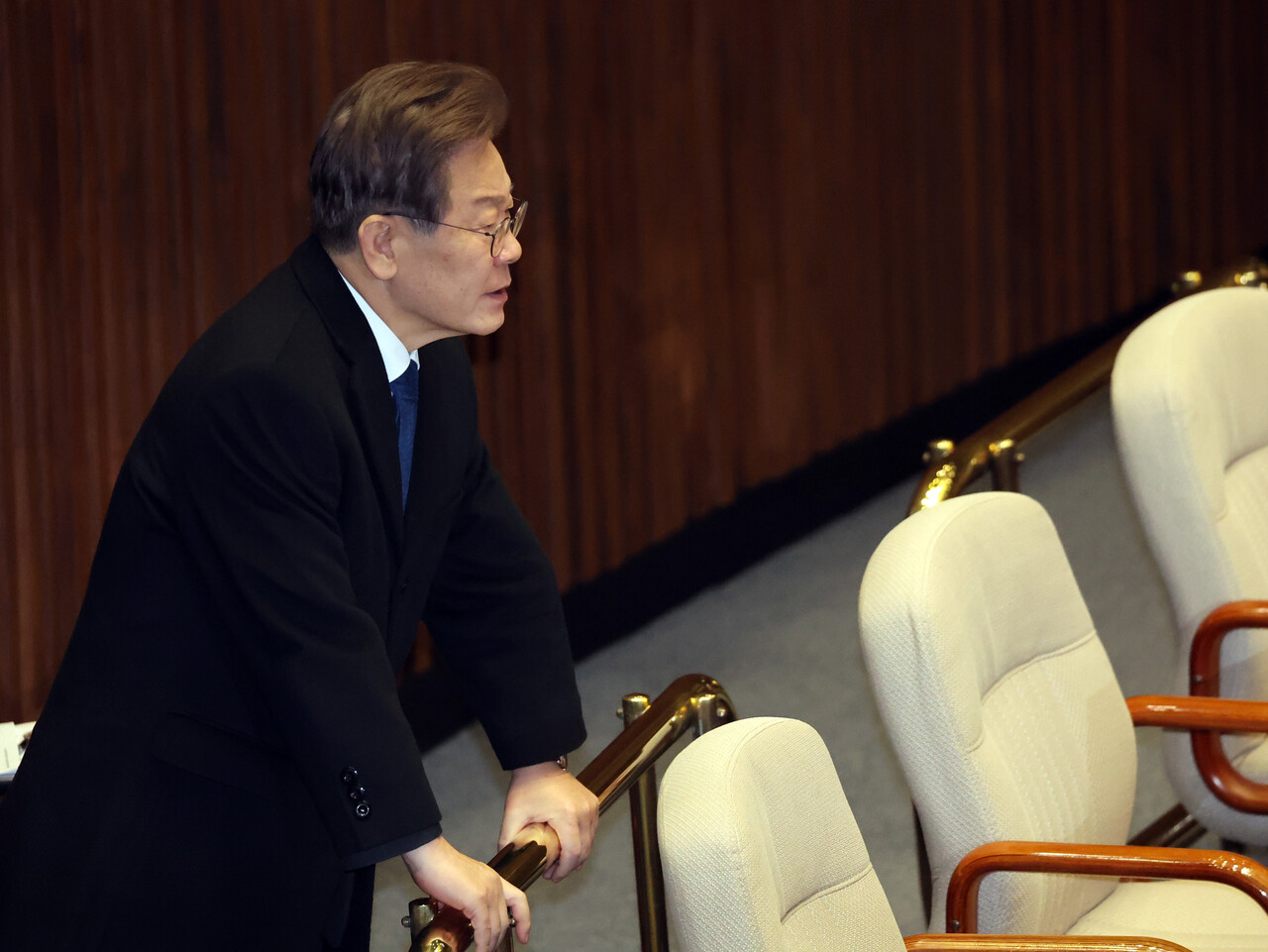 이정섭 검사 탄핵소추안 투표를 마친 이재명 당시 민주당 대표. ⓒ뉴스1