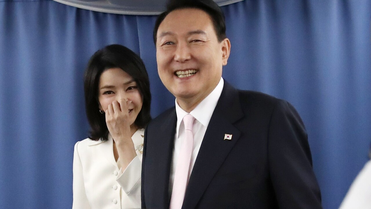 김건희와 윤석열. ⓒ뉴스1