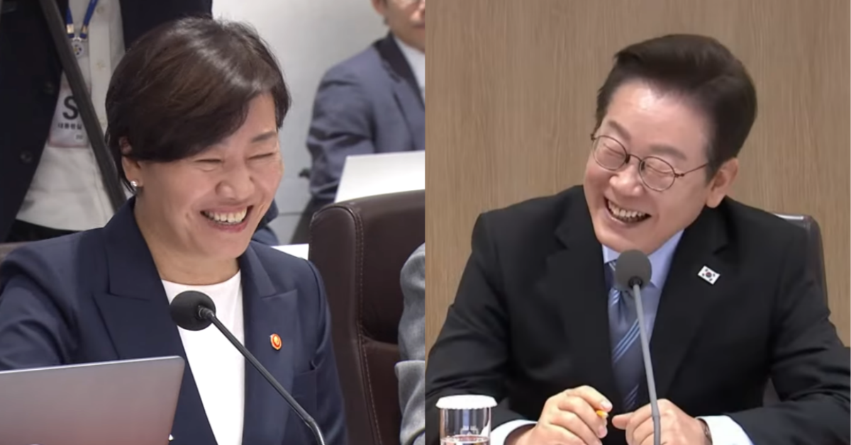 이재명 대통령이 주재한 국무회의 도중 ‘K-미식벨트’ 사업을 언급한 송미령 장관. ⓒ유튜브 채널 ‘이재명’