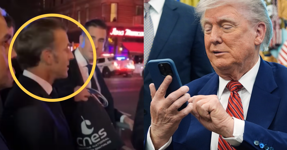 뉴욕 한복판에서 통제 당한 마크롱. ⓒ유튜브 채널 ‘JTBC News’ / reddit