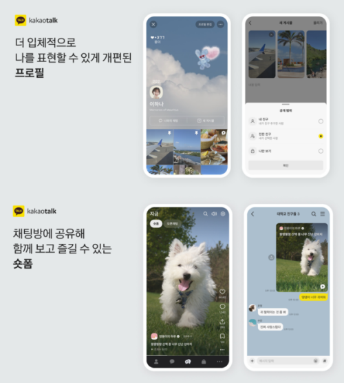 ​카카오톡 업데이트 내용. ⓒ카카오