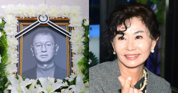 전유성 영정사진(좌), 가수 진미령(우). ⓒ뉴스1