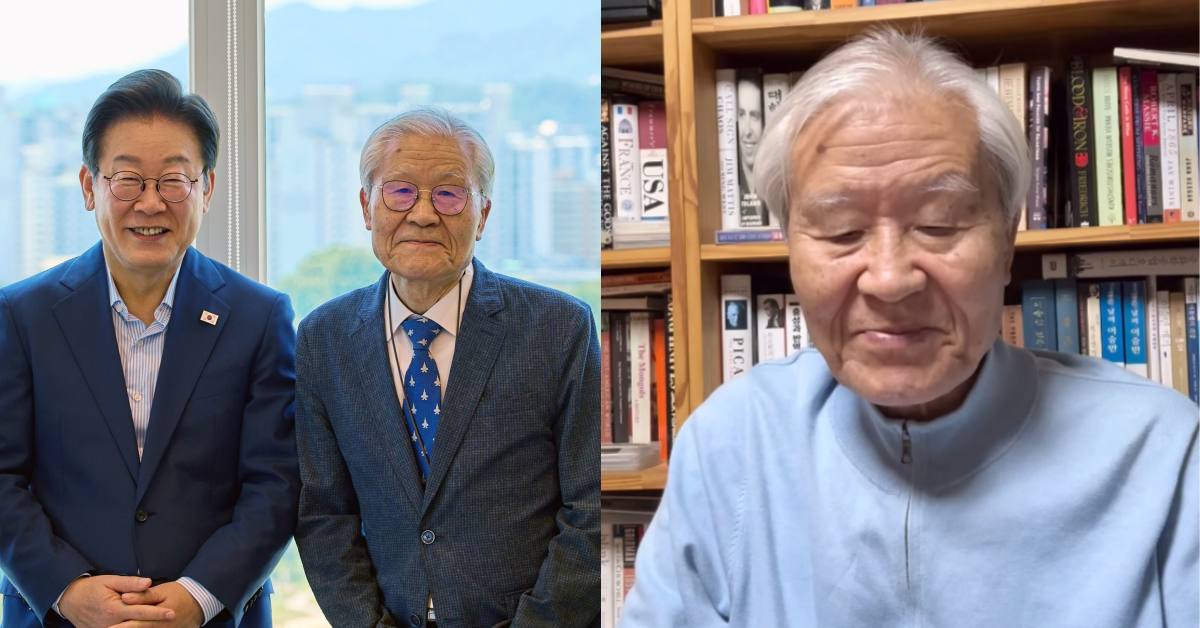 “이재명 대통령이 외로워 보인다”라고 발언한 조갑제 대표. ⓒ대통령실 / 유튜브 채널 ‘조갑제TV’