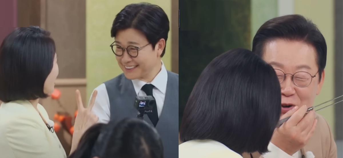 K-푸드의 세계화 메시지를 전하기 위해 ‘냉부해’에 출연한 이재명 대통령과 김혜경 여사. ⓒJTBC ‘냉장고를 부탁해&nbsp;since 2014’