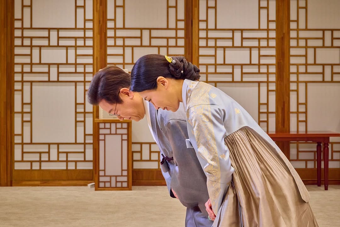 이재명 대통령이 게재한 김혜경 여사와의 사진. ⓒ이재명 인스타그램