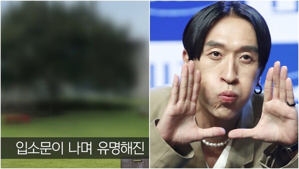 연예인이 운영하는 것으로 알려진 제주도의 한 대형카페(왼), 그룹 코요태 멤버 빽가(오). ⓒKBS 뉴스, 뉴스1