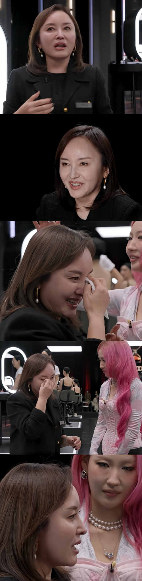 이사배 보고 눈물 흘리는 김선진. ⓒ쿠팡플레이&nbsp;