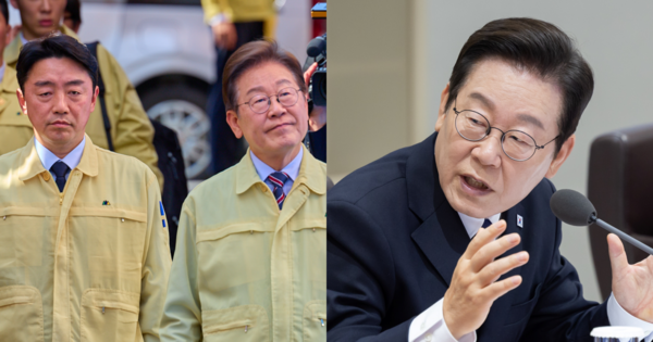 강훈식 비서실장, 이재명 대통령. ⓒ뉴스1