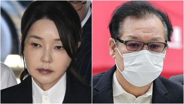 김건희 여사(왼), 건진법사 전성배 씨(오).&nbsp;ⓒ뉴스1&nbsp;