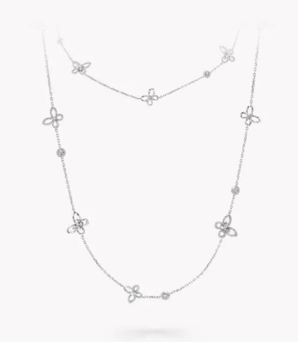 ‘버터플라이 실루엣 다이아몬드 롱 네클리스’ 사진. ⓒ그라프사 누리집