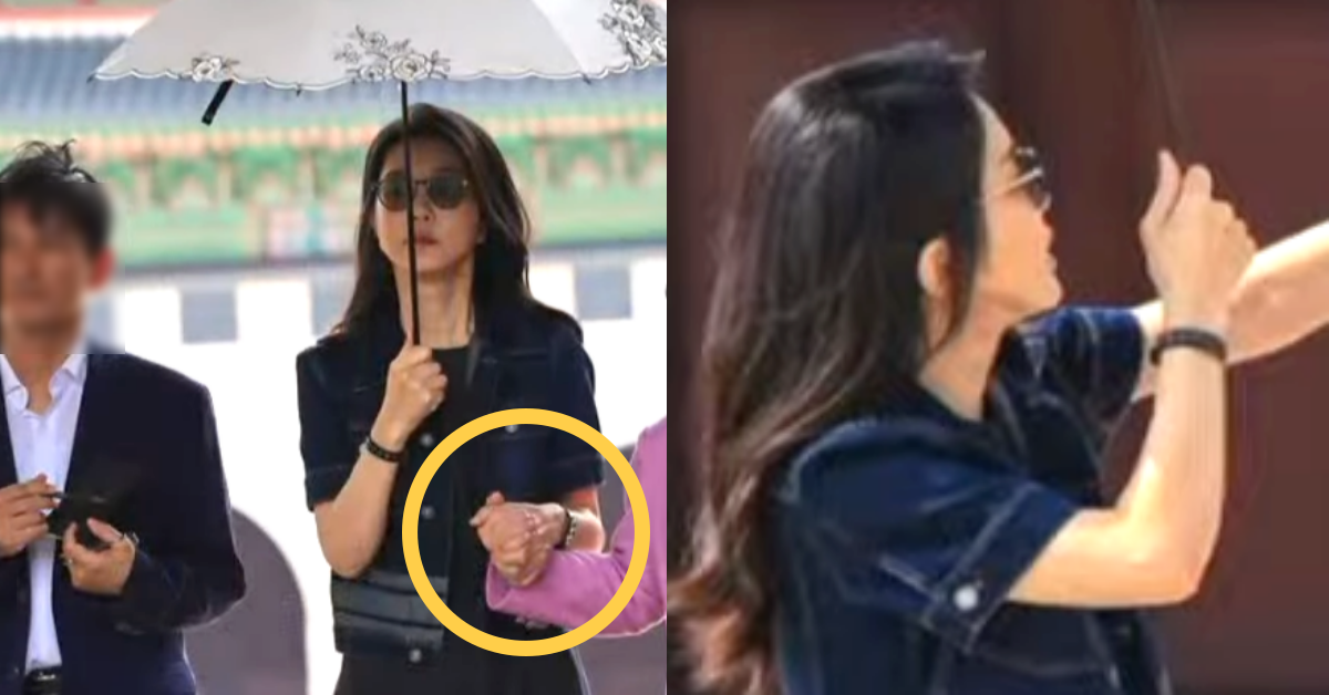 2023년 9월 12일 경복궁을 찾은 김건희. ⓒ유튜브 채널 ‘김어준의 겸손은힘들다 뉴스공장’