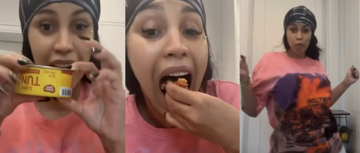 카디비의 맛도리 조합: 밥+고추참치+마요네즈+칠리소스+김. ⓒ카디비 인스타그램