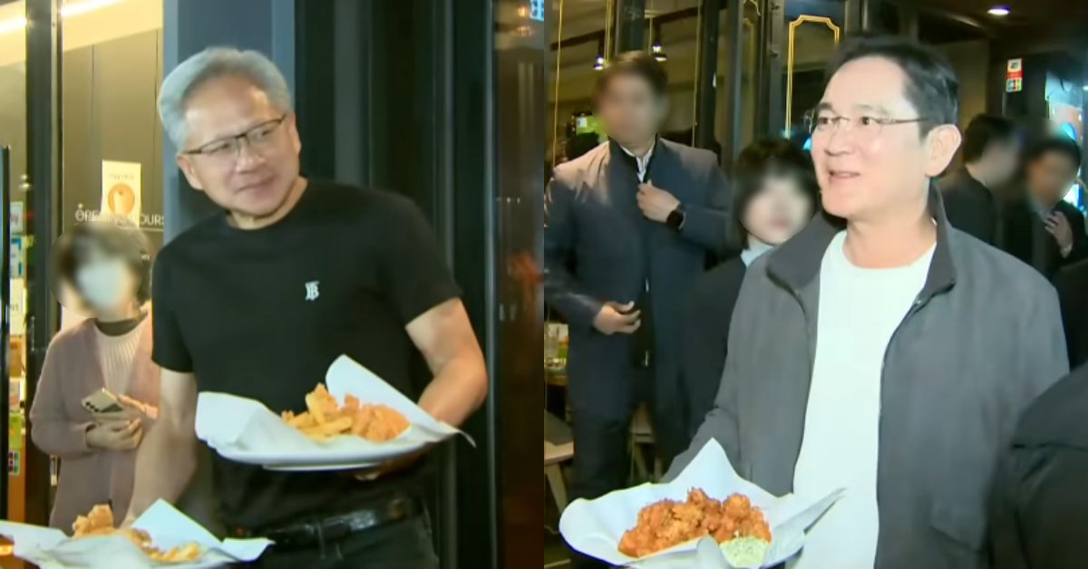 젠슨 황과 이재용, 정의선이 깐부치킨에서 회동을 가졌다. ⓒ유튜브 채널 ‘JTBC News’