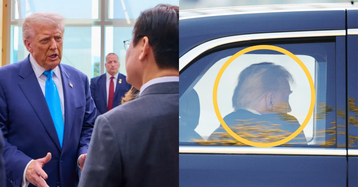 이재명 대통령이 특별히 준비한 선물에 만족감을 표한 트럼프. ⓒ유튜브 채널 ‘KTV 이매진’ / 뉴스1`