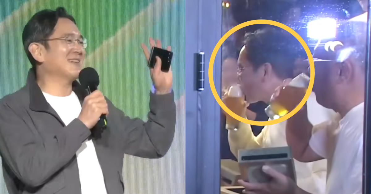 깐부 회동 이후 젠슨 황, 정의선과 함께 코엑스로 자리를 옮긴 이재용. ⓒ유튜브 채널 ‘JTBC News’