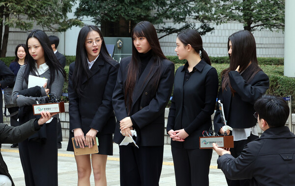 그룹 뉴진스 멤버 하니, 민지, 혜인, 해린, 다니엘. ⓒ뉴스1 