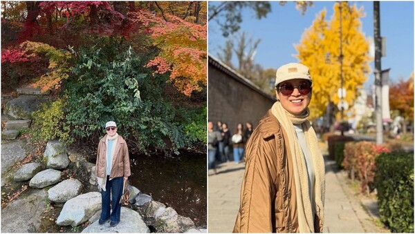 평온한 가을 일상을 공개한 박미선.&nbsp;ⓒ박미선 SNS&nbsp;