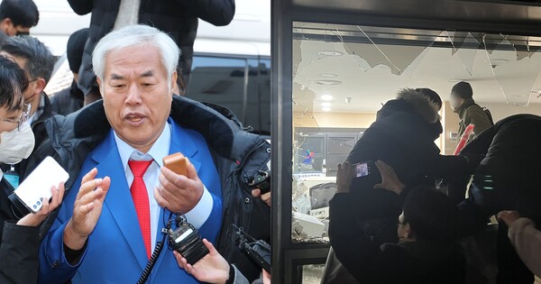전광훈 목사(좌), 서울서부지법 난동사태(우). ⓒ뉴스1