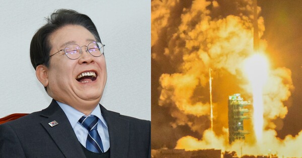 이재명 대통령(좌),&nbsp;한국형 발사체 누리호(우). ⓒ뉴스1