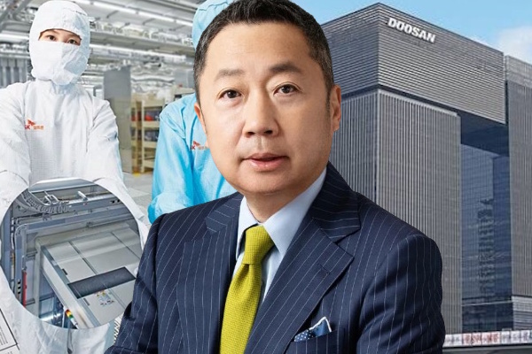 박정원 두산그룹 회장이 인수합병을 적극적으로 진행하면서&nbsp;반도체 사업에서 수직계열화를 이루려는 것으로 보인다. ⓒ 씨저널