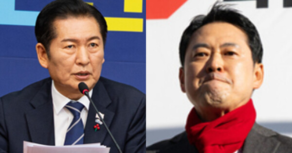 정청래 더불어민주당 대표(왼쪽)와 장동혁 국민의힘 대표. ⓒ뉴스1