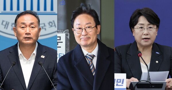김원이 더불어민주당 의원(왼쪽),&nbsp;박범계 더불어민주당 의원(중앙),&nbsp;김선민 조국혁신당 의원(오른쪽). ⓒ뉴스1